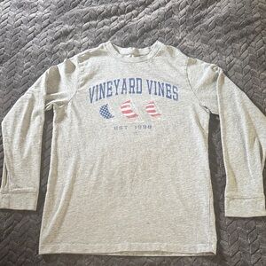 Vineyard Vines Heather Gray Long Sleeve Tee Kids Medium
